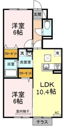 ラウレア福田　A棟の物件間取画像